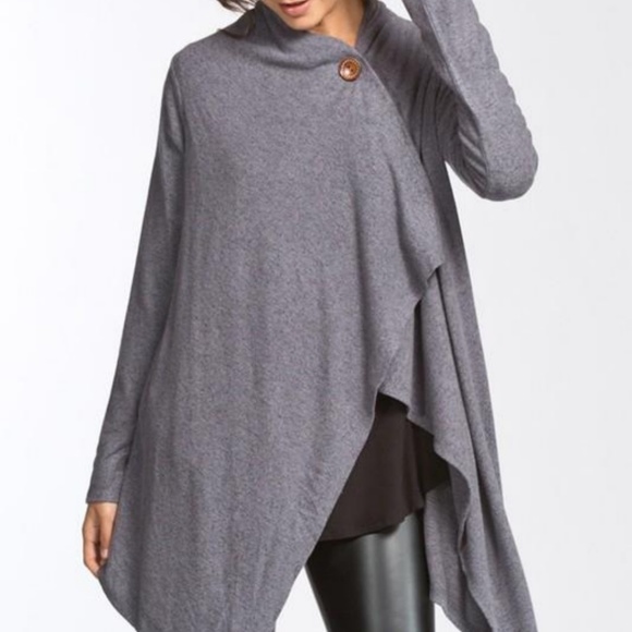 one button sweater wrap